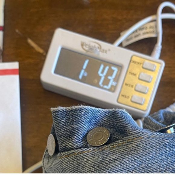 Levis Re/Done Womens High Rise Ankle Crop Distressed Jeans Acid Blue Sz 26 - Picture 7 of 16